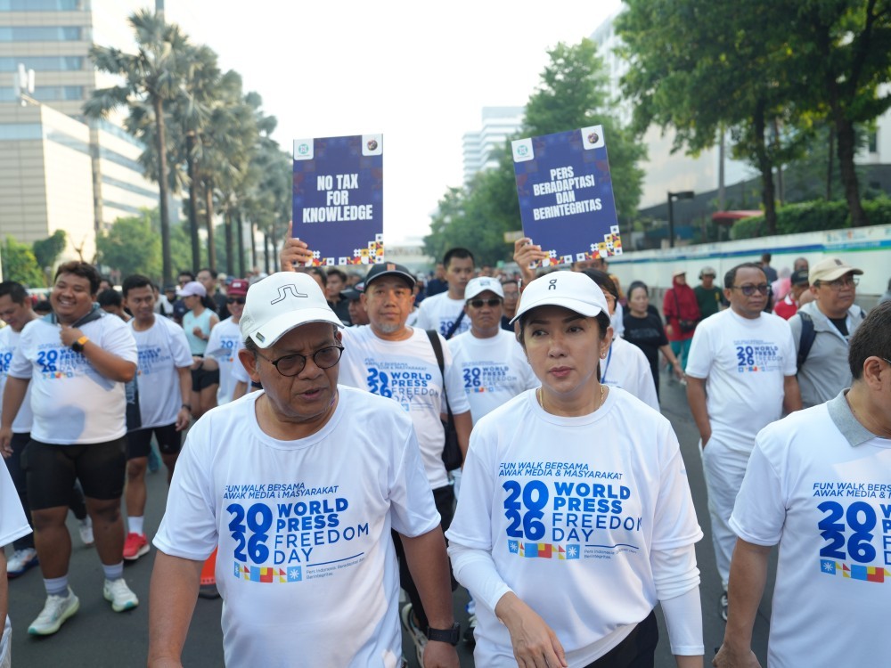 Fun Walk Hari Kebebasan Pers Dunia 2026: Pers Indonesia Didorong Adaptif dan Berintegritas